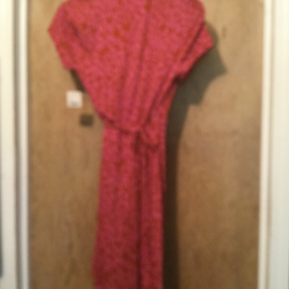 Free people dress with wrap top mini animal print in orangish and pink - Picture 5 of 5